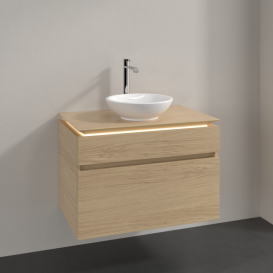 Тумба під раковину Villeroy&Boch Legato 80х55 см з підсвічуванням ДСП північний дуб B570L0VJ