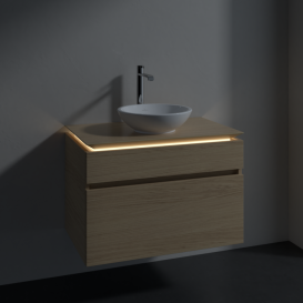 Тумба під раковину Villeroy&Boch Legato 80х55 см з підсвічуванням ДСП північний дуб B570L0VJ