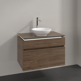 Тумба під раковину Villeroy & Boch Legato 80х55 см з підсвічуванням ДСП дуб аризона B570L0VH