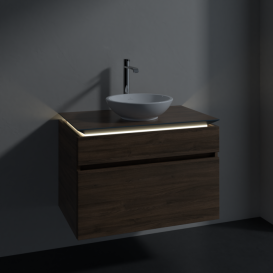 Тумба під раковину Villeroy & Boch Legato 80х55 см з підсвічуванням ДСП дуб аризона B570L0VH