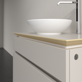 Тумба під раковину Villeroy&Boch Legato 80х55 см з підсвічуванням ДСП ніжно-сірий B570L0VK