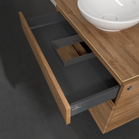 Тумба под раковину Villeroy & Boch Legato 80х55 см с подсветкой ДСП дуб канзас B570L0RH