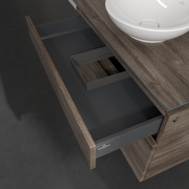 Тумба під раковину Villeroy & Boch Legato 80х55 см з підсвічуванням ДСП кам'яний дуб B570L0RK