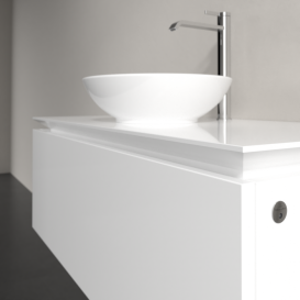 Тумба під раковину Villeroy & Boch Legato 100х38 см з підсвічуванням МДФ/ДСП білий глянсовий B571L0DH