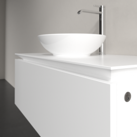 Тумба під раковину Villeroy&Boch Legato 100х38 см з підсвічуванням ДСП білий матовий B571L0MS