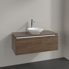 Тумба під раковину Villeroy & Boch Legato 100х38 см з підсвічуванням ДСП дуб аризона B571L0VH