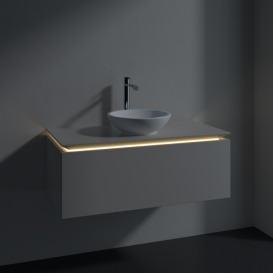 Тумба під раковину Villeroy&Boch Legato 100х38 см з підсвічуванням ДСП ніжно-сірий B571L0VK
