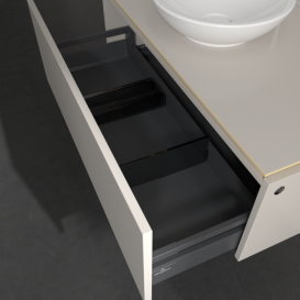 Тумба під раковину Villeroy&Boch Legato 100х38 см з підсвічуванням ДСП ніжно-сірий B571L0VK