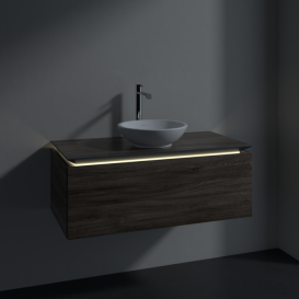 Тумба під раковину Villeroy & Boch Legato 100х38 см з підсвічуванням ДСП кам'яний дуб B571L0RK
