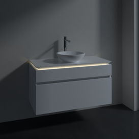 Тумба под раковину Villeroy & Boch Legato 100х55 см с подсветкой МДФ/ДСП глянцевый белый B572L0DH