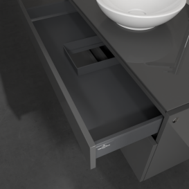 Тумба под раковину Villeroy & Boch Legato 100х55 см з підсвічуванням МДФ/ДСП глянцевый серый B572L0FP