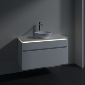 Тумба под раковину Villeroy & Boch Legato 100х55 см с подсветкой ДСП белый матовый B572L0MS