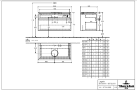 Тумба под раковину Villeroy & Boch Legato 100х55 см с подсветкой ДСП трюфель серый B572L0VG