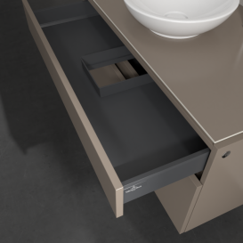 Тумба под раковину Villeroy & Boch Legato 100х55 см с подсветкой ДСП трюфель серый B572L0VG