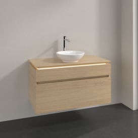 Тумба под раковину Villeroy & Boch Legato 100х55 см с подсветкой ДСП северный дуб B572L0VJ