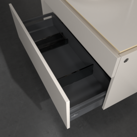 Тумба под раковину Villeroy & Boch Legato 100х55 см с подсветкой ДСП нежно-серый B572L0VK