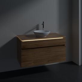 Тумба під раковину Villeroy & Boch Legato 100х55 см з підсвічуванням ДСП дуб канзас B572L0RH