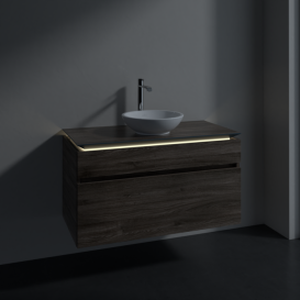 Тумба под раковину Villeroy & Boch Legato 100х55 см с подсветкой ДСП каменный дуб B572L0RK