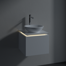 Тумба під раковину Villeroy & Boch Legato 45х38 см з підсвічуванням МДФ/ДСП білий глянсовий B565L0DH