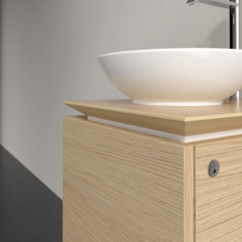 Тумба под раковину Villeroy & Boch Legato 45х38 см с подсветкой ДСП северный дуб B56500VJ