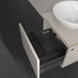 Тумба під раковину Villeroy&Boch Legato 45х38 см з підсвічуванням ДСП ніжно-сірий B565L0VK