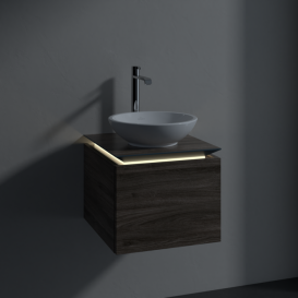 Тумба під раковину Villeroy & Boch Legato 45х38 см з підсвічуванням ДСП кам'яний дуб B565L0RK