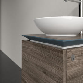 Тумба під раковину Villeroy & Boch Legato 45х38 см з підсвічуванням ДСП кам'яний дуб B565L0RK