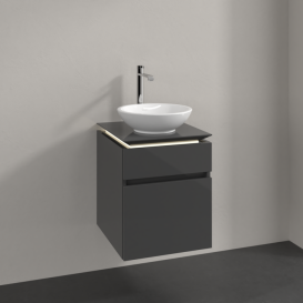 Тумба под раковину Villeroy & Boch Legato 45х55 см с подсветкой МДФ/ДСП глянцевый серый B566L0FP