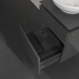 Тумба под раковину Villeroy & Boch Legato 45х55 см с подсветкой МДФ/ДСП глянцевый серый B566L0FP