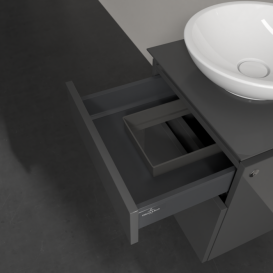 Тумба под раковину Villeroy & Boch Legato 45х55 см с подсветкой МДФ/ДСП глянцевый серый B566L0FP