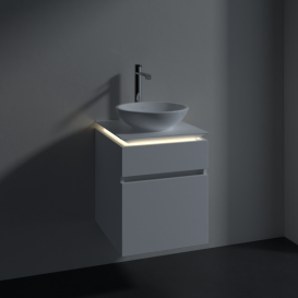 Тумба под раковину Villeroy & Boch Legato 45х55 см с подсветкой ДСП белый матовый B566L0MS