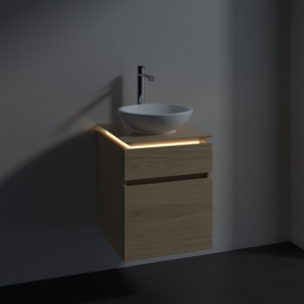 Тумба под раковину Villeroy & Boch Legato 45х55 см с подсветкой ДСП северный дуб B566L0VJ