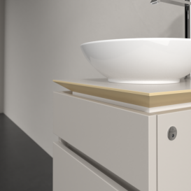 Тумба под раковину Villeroy & Boch Legato 45х55 см с подсветкой ДСП нежно-серый B566L0VK