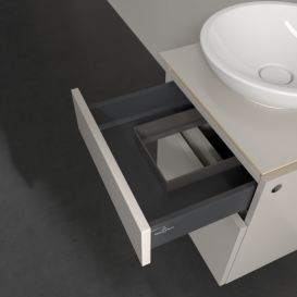 Тумба под раковину Villeroy & Boch Legato 45х55 см с подсветкой ДСП нежно-серый B566L0VK