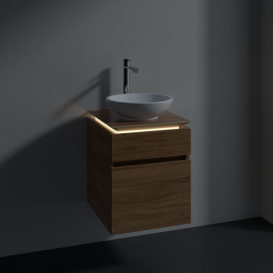 Тумба під раковину Villeroy & Boch Legato 45х55 см з підсвічуванням ДСП дуб канзас B566L0RH