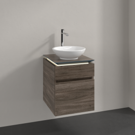 Тумба під раковину Villeroy & Boch Legato 45х55 см з підсвічуванням ДСП кам'яний дуб B566L0RK