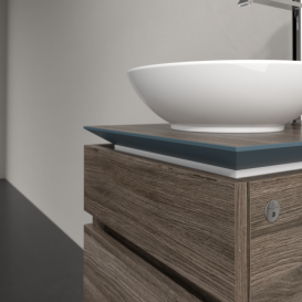 Тумба під раковину Villeroy & Boch Legato 45х55 см з підсвічуванням ДСП кам'яний дуб B566L0RK