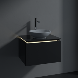 Тумба под раковину Villeroy & Boch Legato 60х38 см с подсветкой МДФ/ДСП глянцевый серый B567L0FP