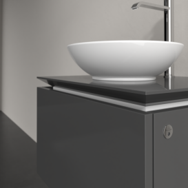 Тумба под раковину Villeroy & Boch Legato 60х38 см с подсветкой МДФ/ДСП глянцевый серый B567L0FP