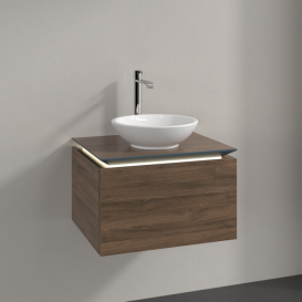 Тумба під раковину Villeroy & Boch Legato 60х38 см з підсвічуванням ДСП дуб аризона B567L0VH