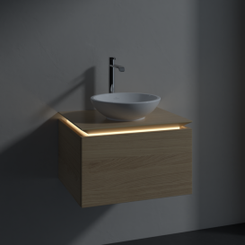Тумба під раковину Villeroy&Boch Legato 60х38 см з підсвічуванням ДСП північний дуб B567L0VJ