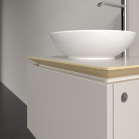 Тумба під раковину Villeroy&Boch Legato 60х38 см з підсвічуванням ДСП ніжно-сірий B567L0VK