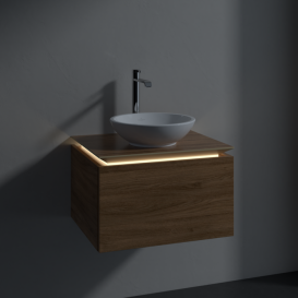 Тумба под раковину Villeroy & Boch Legato 60х38 см с подсветкой ДСП дуб канзас B567L0RH