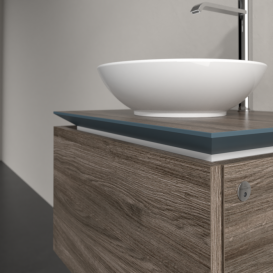 Тумба під раковину Villeroy & Boch Legato 60х38 см з підсвічуванням ДСП кам'яний дуб B567L0RK