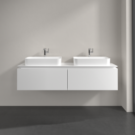 Тумба під раковину Villeroy & Boch Legato 160х38 см МДФ/ДСП білий глянсовий B76700DH