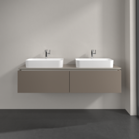 Тумба під раковину Villeroy & Boch Legato 160х38 см ДСП сірий трюфель B76700VG