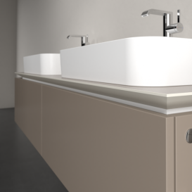 Тумба під раковину Villeroy & Boch Legato 160х38 см ДСП сірий трюфель B76700VG