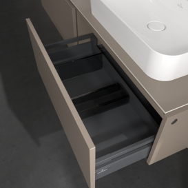 Тумба під раковину Villeroy & Boch Legato 160х38 см ДСП сірий трюфель B76700VG