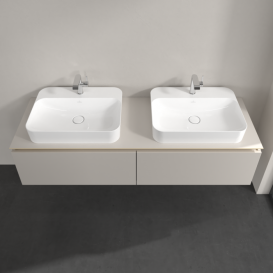 Тумба під раковину Villeroy & Boch Legato 160х38 см ДСП ніжно-сірий B76700VK