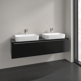 Тумба под раковину Villeroy & Boch Legato 160х38 см МДФ/ДСП черный матовый лак B76700PD